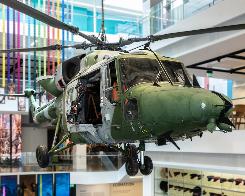 Lynx helicopter in the Atrium